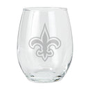 15oz Etched Stemless Tumbler | New Orleans Saints CurrentProduct, Drinkware_category_All, New Orleans Saints, NFL, NOS 194207266007 $12.49