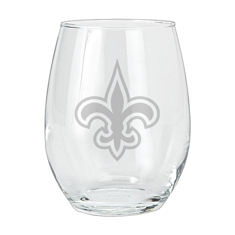 15oz Etched Stemless Tumbler | New Orleans Saints CurrentProduct, Drinkware_category_All, New Orleans Saints, NFL, NOS 194207266007 $12.49