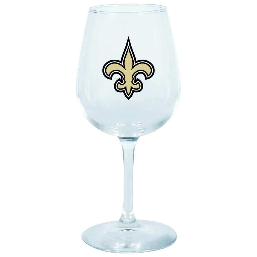 1275oz Stem Decal Wine Glass | New Orleans Saints Holiday_category_All, New Orleans Saints, NFL, NOS, OldProduct 888966057418 $12