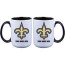 15oz Inner Color Personalized Ceramic Mug | New Orleans Saints 2790PER, CurrentProduct, Drinkware_category_All, New Orleans Saints, NFL, NOS, Personalized_Personalized  $27.99