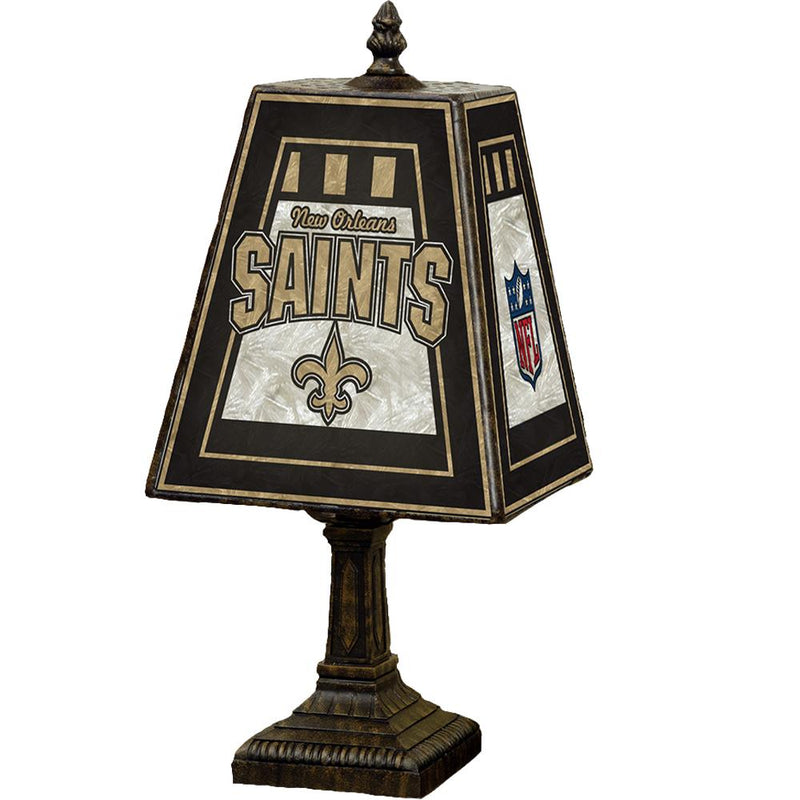 14 Inch Art Glass Table Lamp | New Orleans Saints CurrentProduct, Home & Office_category_All, Home & Office_category_Lighting, New Orleans Saints, NFL, NOS 687746445007 $98.99