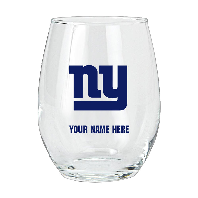 15oz Personalized Stemless Glass | New York Giants