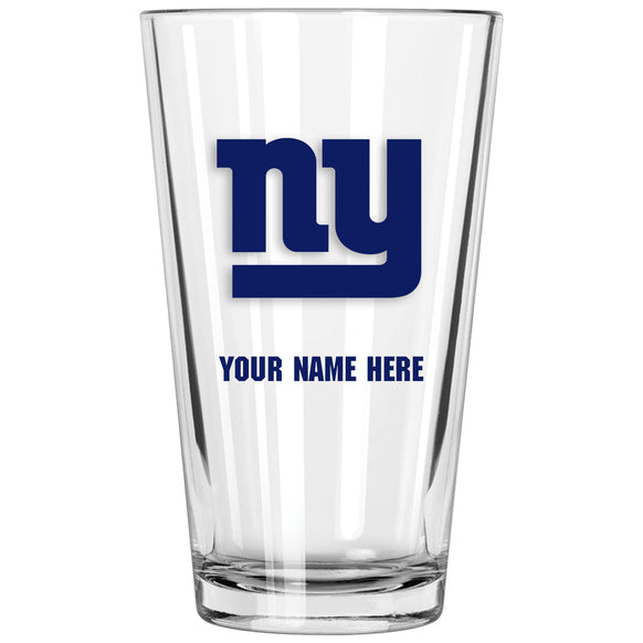 17oz Personalized Pint Glass | New York Giants