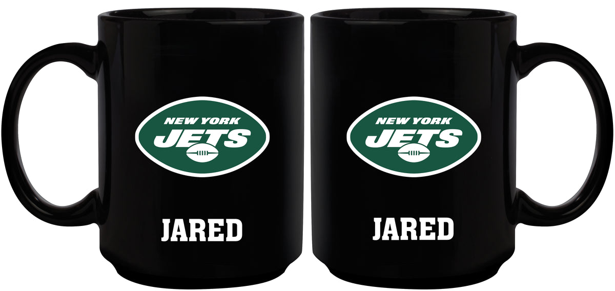 15oz Black Personalized Ceramic Mug | New York Jets CurrentProduct, Drinkware_category_All, Engraved, New York Jets, NFL, NYJ, Personalized_Personalized 194207504420 $21.86