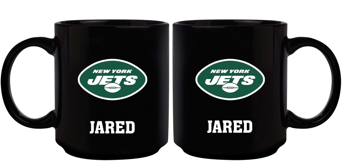 11oz Black Personalized Ceramic Mug | New York Jets CurrentProduct, Custom Drinkware, Drinkware_category_All, Gift Ideas, New York Jets, NFL, NYJ, Personalization, Personalized_Personalized 194207372654 $20.11