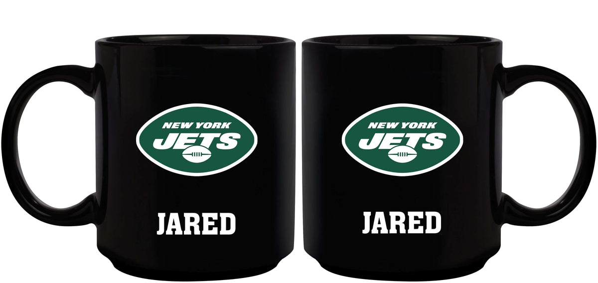 11oz Black Personalized Ceramic Mug | New York Jets CurrentProduct, Custom Drinkware, Drinkware_category_All, Gift Ideas, New York Jets, NFL, NYJ, Personalization, Personalized_Personalized 194207372654 $20.11