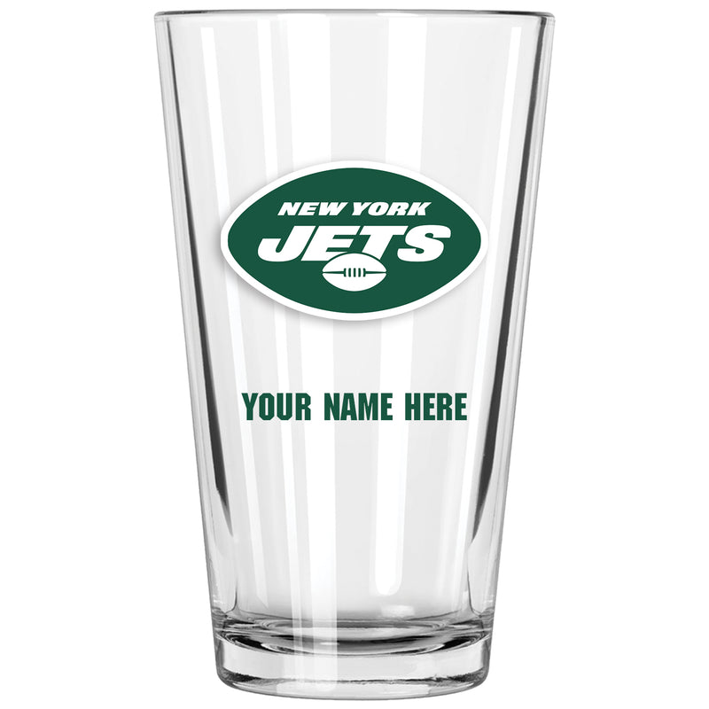 17oz Personalized Pint Glass | New York Jets