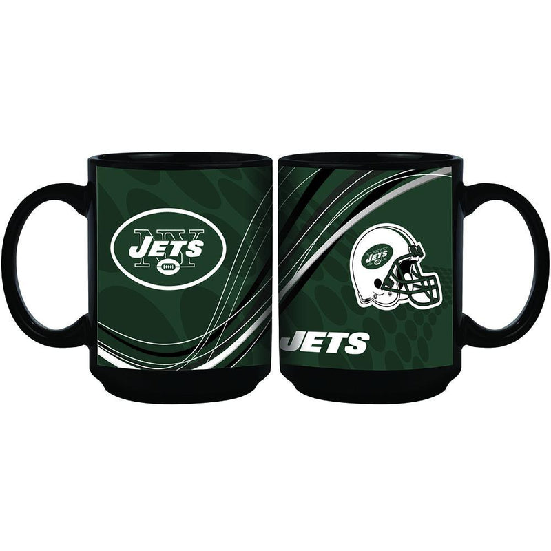 15oz Dynamic Style Black Mug | New York Jets CurrentProduct, Drinkware_category_All, New York Jets, NFL, NYJ 888966972629 $15.49