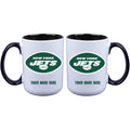 15oz Inner Color Personalized Ceramic Mug | New York Jets 2790PER, CurrentProduct, Drinkware_category_All, New York Jets, NFL, NYJ, Personalized_Personalized  $27.99