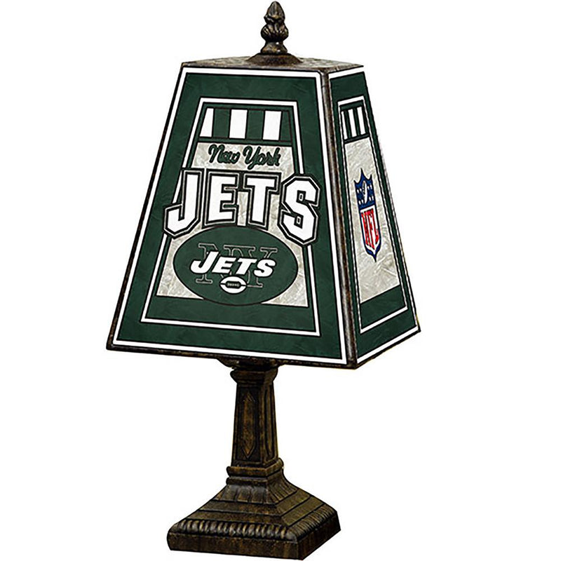 14 Inch Art Glass Table Lamp | New York Jets CurrentProduct, Home & Office_category_All, Home & Office_category_Lighting, New York Jets, NFL, NYJ 687746991702 $98.99