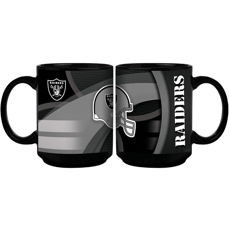 15oz Black Carbon Fiber Mug | Raiders LVR, NFL, OldProduct 687746366272 $13