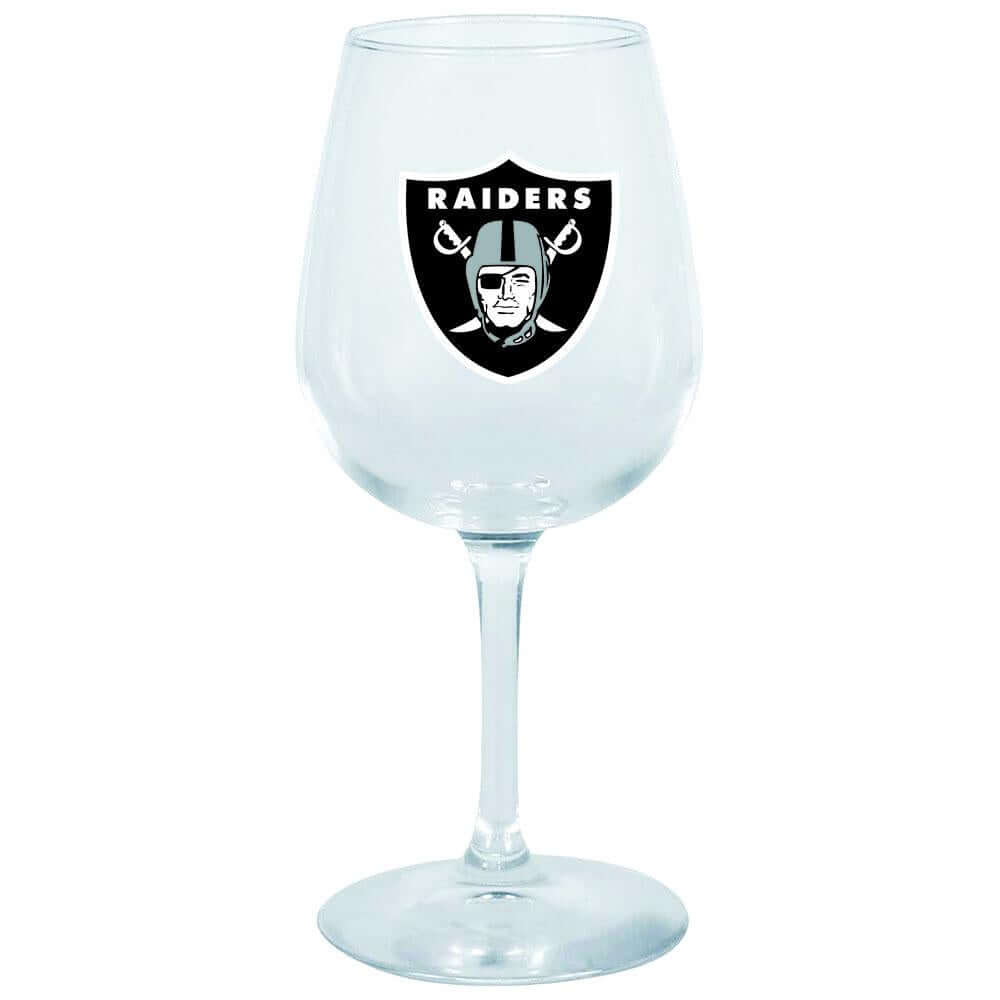 12.75oz Stem Dec Wine Glass | Raiders Holiday_category_All, LVR, NFL, OldProduct 888966057449 $12