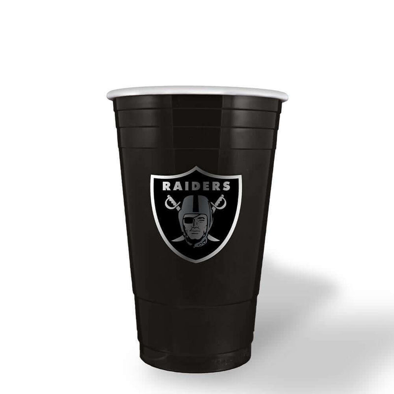 11oz Black Plastic Cup | Raiders LVR, NFL, OldProduct 687746078786 $10