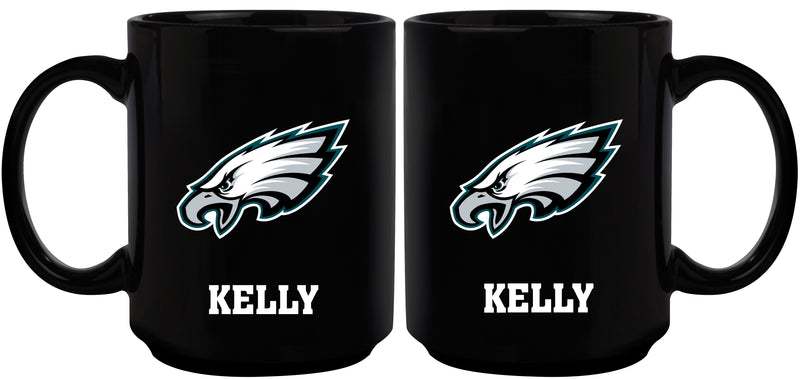 15oz Black Personalized Ceramic Mug | Philadelphia Eagles CurrentProduct, Drinkware_category_All, Engraved, NFL, PEG, Personalized_Personalized, Philadelphia Eagles 194207504468 $21.86