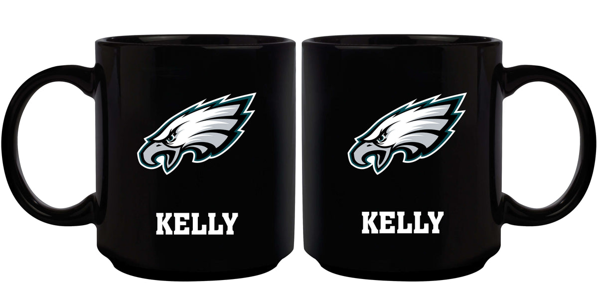 11oz Black Personalized Ceramic Mug | Philadelphia Eagles CurrentProduct, Custom Drinkware, Drinkware_category_All, Gift Ideas, NFL, PEG, Personalization, Personalized_Personalized, Philadelphia Eagles 194207372647 $20.11