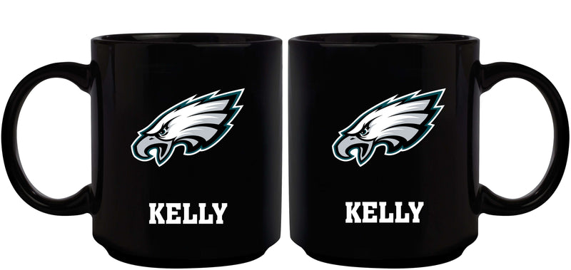 11oz Black Personalized Ceramic Mug | Philadelphia Eagles CurrentProduct, Custom Drinkware, Drinkware_category_All, Gift Ideas, NFL, PEG, Personalization, Personalized_Personalized, Philadelphia Eagles 194207372647 $20.11