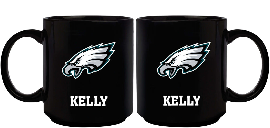 11oz Black Personalized Ceramic Mug | Philadelphia Eagles CurrentProduct, Custom Drinkware, Drinkware_category_All, Gift Ideas, NFL, PEG, Personalization, Personalized_Personalized, Philadelphia Eagles 194207372647 $20.11