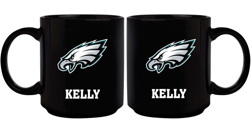 11oz Black Personalized Ceramic Mug | Philadelphia Eagles CurrentProduct, Custom Drinkware, Drinkware_category_All, Gift Ideas, NFL, PEG, Personalization, Personalized_Personalized, Philadelphia Eagles 194207372647 $20.11