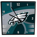 12 Inch Square Carbon Fiber Clock | Philadelphia Eagles NFL, OldProduct, PEG, Philadelphia Eagles 687746321196 $25
