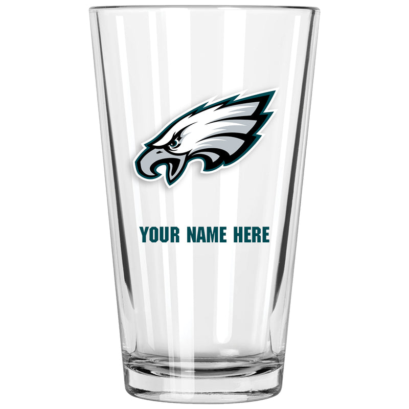17oz Personalized Pint Glass | Philadelphia Eagles