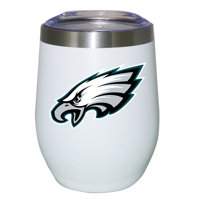 12oz White Stainless Steel Stemless Tumbler | Philadelphia Eagles CurrentProduct, Drinkware_category_All, NFL, PEG, Philadelphia Eagles 194207625491 $27.49