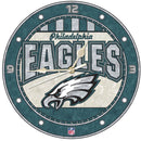 12 Inch Art Glass Clock | Philadelphia Eagles CurrentProduct, Home & Office_category_All, NFL, PEG, Philadelphia Eagles 687746446530 $38.49