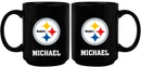 15oz Black Mug Basic | Pittsburgh Steelers CurrentProduct, Drinkware_category_All, NFL, Pittsburgh Steelers, PST 687746962191 $15.49