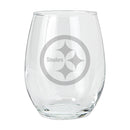 15oz Etched Stemless Tumbler | Pittsburgh Steelers CurrentProduct, Drinkware_category_All, NFL, Pittsburgh Steelers, PST 194207266052 $12.49