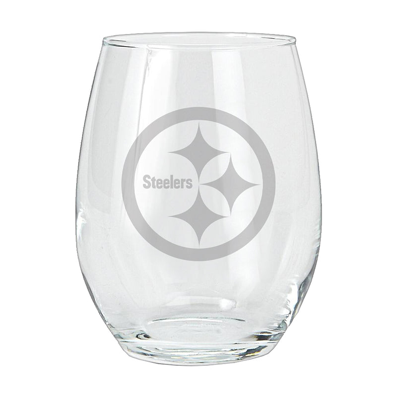 15oz Etched Stemless Tumbler | Pittsburgh Steelers CurrentProduct, Drinkware_category_All, NFL, Pittsburgh Steelers, PST 194207266052 $12.49