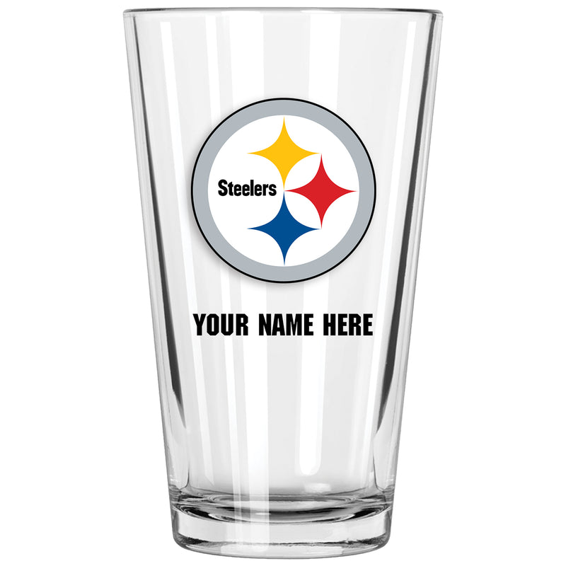17oz Personalized Pint Glass | Pittsburgh Steelers