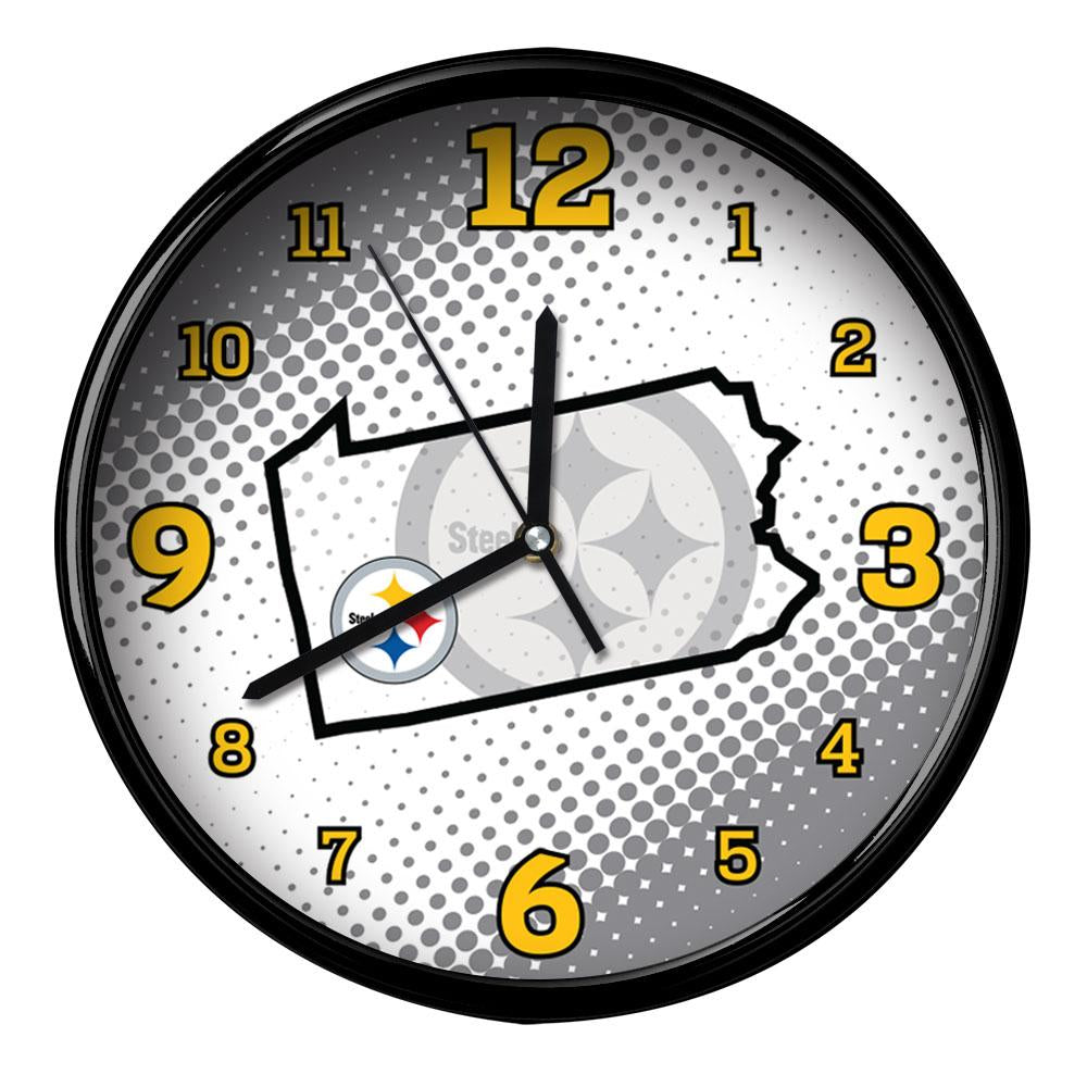 Black Rim State of Mind Clock | Pittsburgh Steelers at $20.00 only from ...