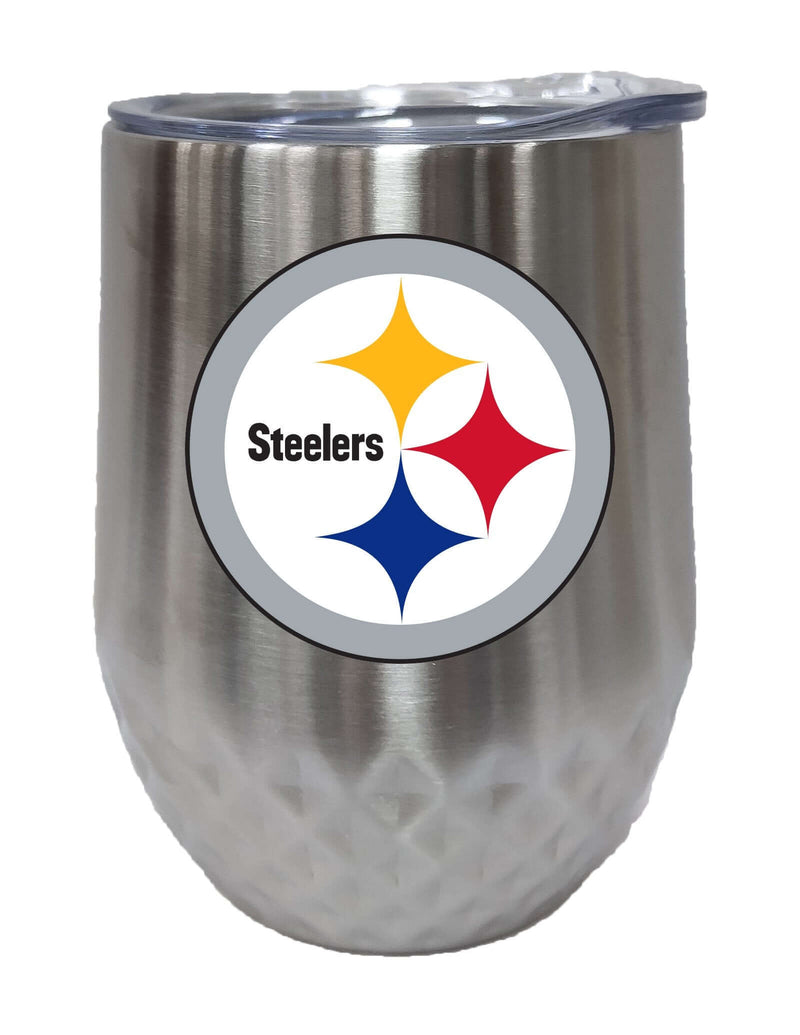 12OZ SS STMLS DIAMD TMBLR STEELERS CurrentProduct, Drinkware_category_All, NFL, Pittsburgh Steelers, PST 888966676718 $28.49