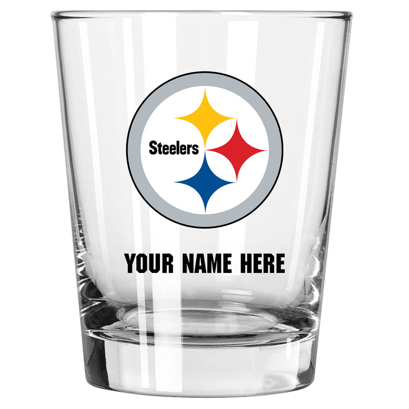 15oz Personalized Stemless Glass | Pittsburgh Steelers