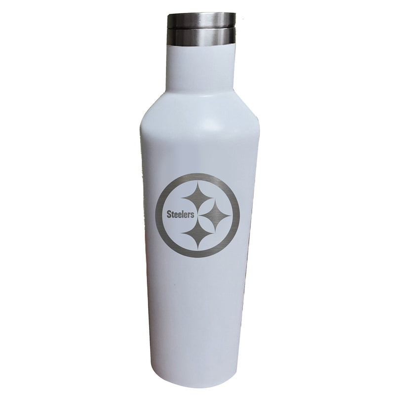 17oz White Etched Infinity Bottle | Pittsburgh Steelers