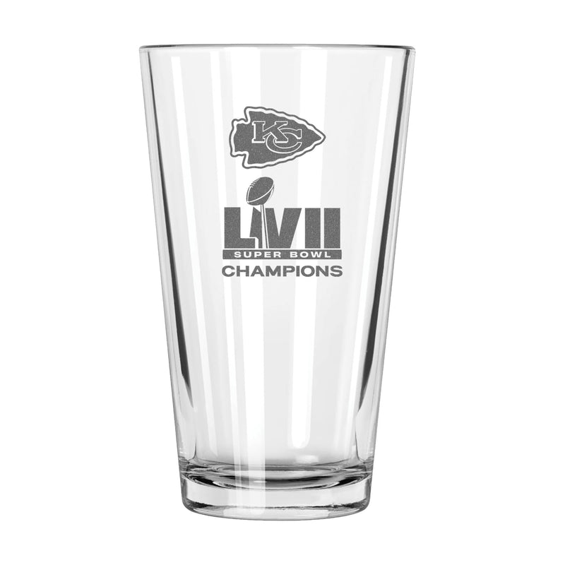 17oz Etched Mixing Glass | Superbowl Champions Kansas City Chiefs