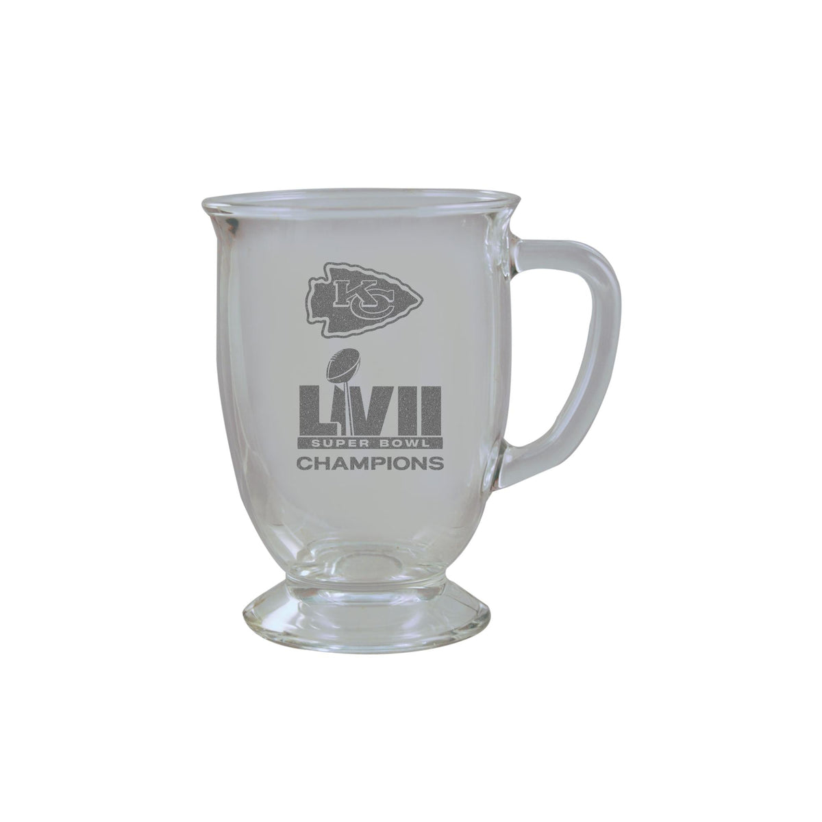 16oz Etched Cafe Glass | Superbowl Champions Kansas City Chiefs