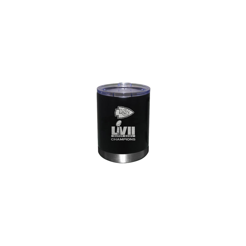 12oz Black Stainless Steel Lowball | Superbowl Champions Kansas City Chiefs