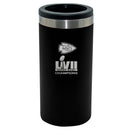 12oz Black Etched Stainless Steel Slim Can Holder | Superbowl Champions Kansas City Chiefs