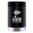 12oz Black Etched Stainless Steel Can Holder | Superbowl Champions Kansas City Chiefs