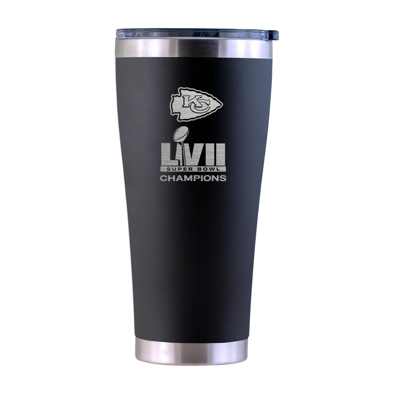 20oz Black Etched Stainless Steel Tumbler | Superbowl Champions Kansas City Chiefs