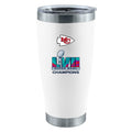20oz White Direct Print Stainless Steel Tumbler | Superbowl Champions Kansas City Chiefs