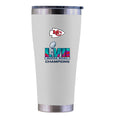 30oz White Direct Print Stainless Steel Tumbler | Superbowl Champions Kansas City Chiefs