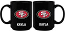 15oz Black Personalized Ceramic Mug | San Francisco 49ers CurrentProduct, Drinkware_category_All, Engraved, NFL, Personalized_Personalized, San Francisco 49ers, SFF 194207504543 $21.86