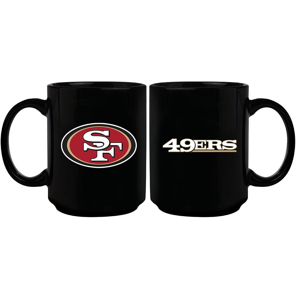 15oz Black Mug Basic | San Francisco 49ers CurrentProduct, Drinkware_category_All, NFL, San Francisco 49ers, SFF 687746962214 $15.49