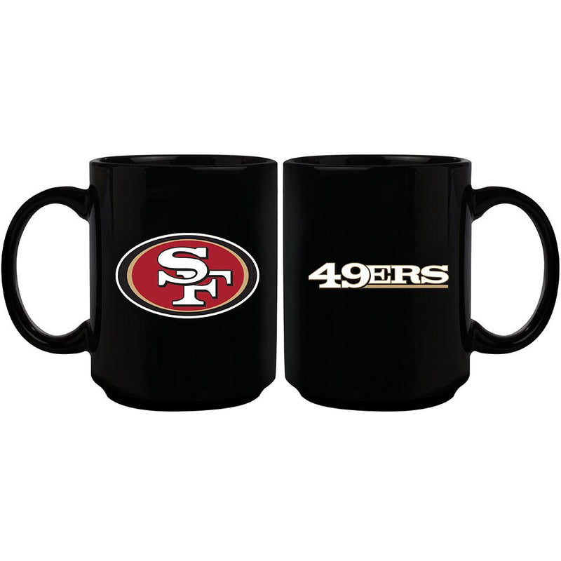 15oz Black Mug Basic | San Francisco 49ers CurrentProduct, Drinkware_category_All, NFL, San Francisco 49ers, SFF 687746962214 $15.49
