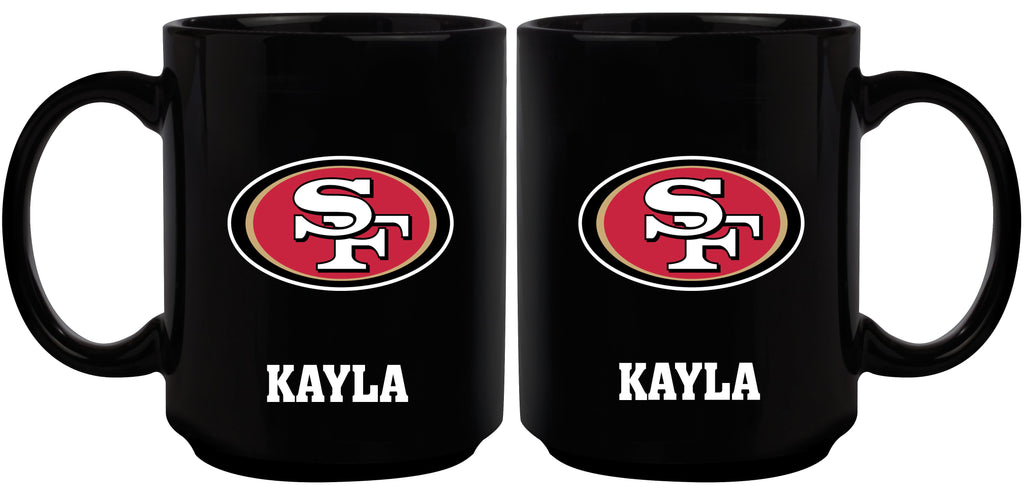 15oz Black Mug Basic | San Francisco 49ers CurrentProduct, Drinkware_category_All, NFL, San Francisco 49ers, SFF 687746962214 $15.49
