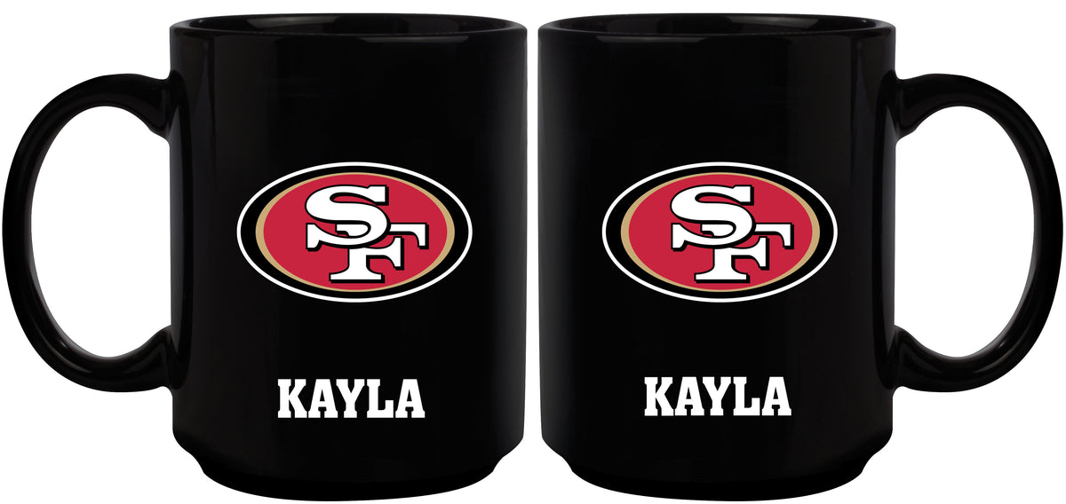 15oz Black Mug Basic | San Francisco 49ers CurrentProduct, Drinkware_category_All, NFL, San Francisco 49ers, SFF 687746962214 $15.49