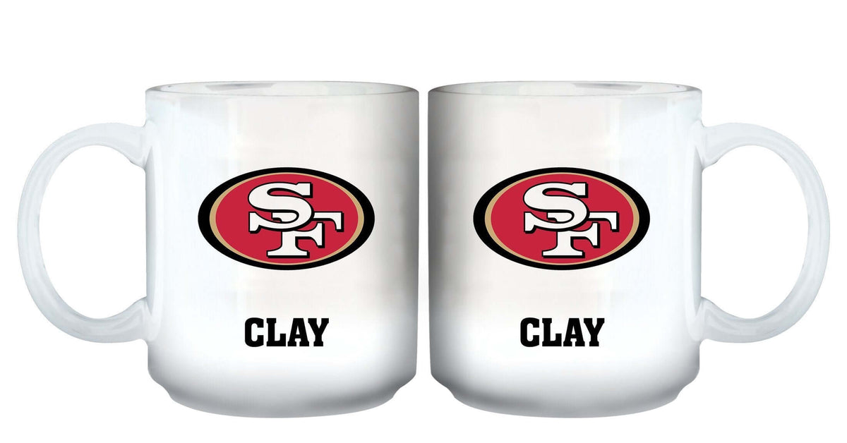 11oz White Personalized Ceramic Mug | San Francisco 49ers CurrentProduct, Custom Drinkware, Drinkware_category_All, Gift Ideas, NFL, Personalization, Personalized_Personalized, San Francisco 49ers, SFF 194207442494 $20.11