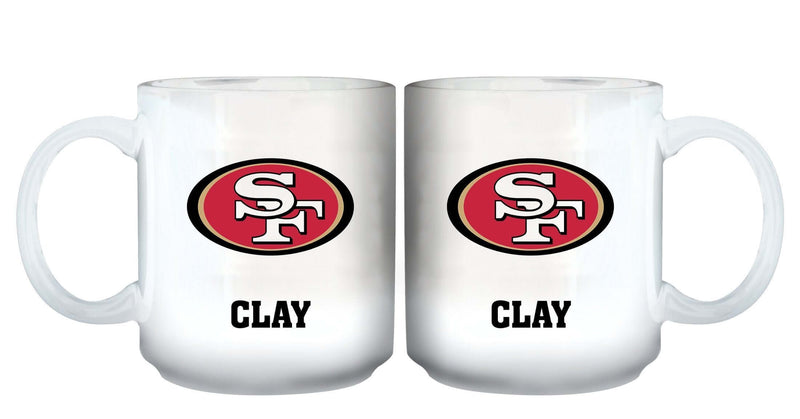 11oz White Personalized Ceramic Mug | San Francisco 49ers CurrentProduct, Custom Drinkware, Drinkware_category_All, Gift Ideas, NFL, Personalization, Personalized_Personalized, San Francisco 49ers, SFF 194207442494 $20.11