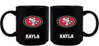 11oz Black Personalized Ceramic Mug | San Francisco 49ers CurrentProduct, Custom Drinkware, Drinkware_category_All, Gift Ideas, NFL, Personalization, Personalized_Personalized, San Francisco 49ers, SFF 194207372623 $20.11
